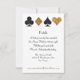 Information om Las Vegas Destiny Guld Glitter Inbjudningar