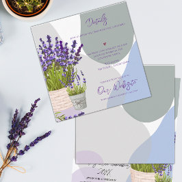 Information om Lavender Flowers Lila Blommigt Bröl Tilläggskort