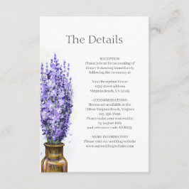 Information om Lavender Flowers Modern Blommigt Br Tilläggskort