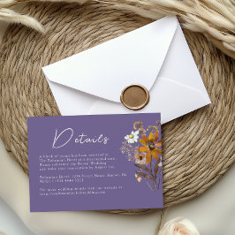 Information om Lavender WildblommBoho Bröllop Tilläggskort