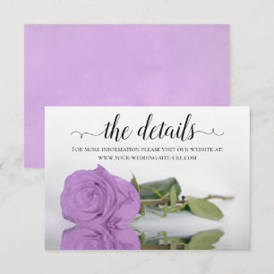 Information om Lilac Lila Ro Elegant bröllop Tilläggskort