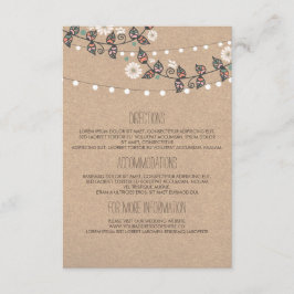Information om ljus Gren Bröllop - Information Tilläggskort