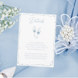 Information om ljusblå Hand plockade Bride och Gro Tilläggskort