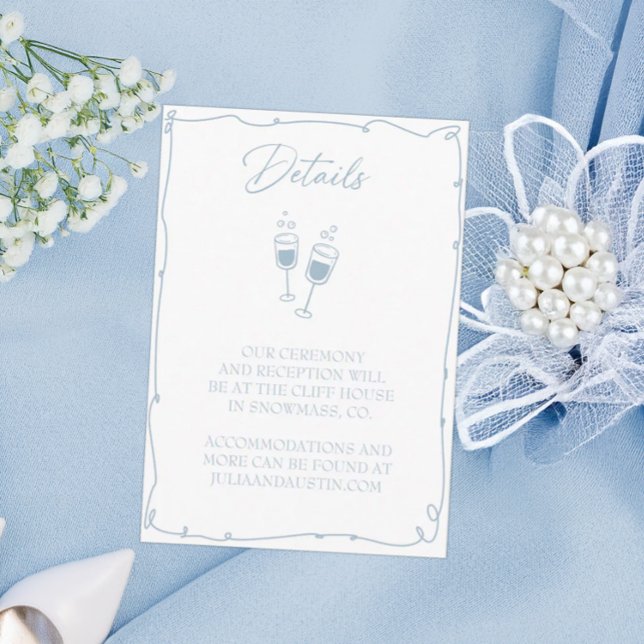 Information om ljusblå Hand plockade Bride och Gro Tilläggskort (Skapare uppladdad)