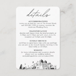 Information om Lodrät Albuquerque Bröllop Tilläggskort