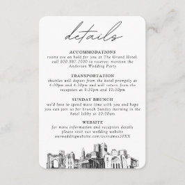 Information om Lodrät Columbus Bröllop Tilläggskort