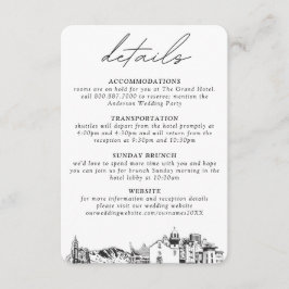 Information om Lodrät El Paso Bröllop Tilläggskort