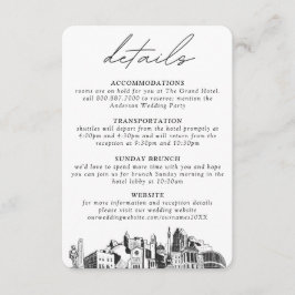 Information om Lodrät för Raleigh Bröllop Tilläggskort