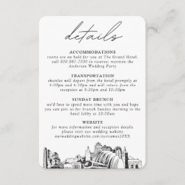 Information om Lodrät Kansas City Bröllop Tilläggskort