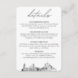 Information om Lodrät San Francisco Bröllop Tilläggskort