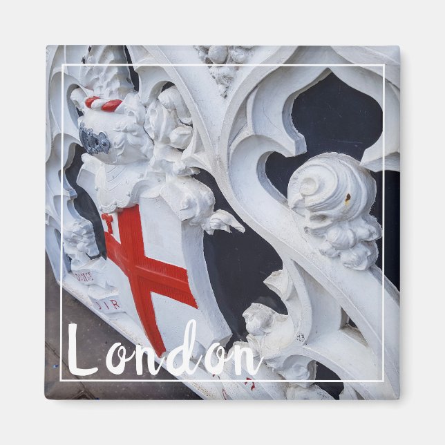 Information om London England Underbar Britain Tor Magnet (Framsidan)