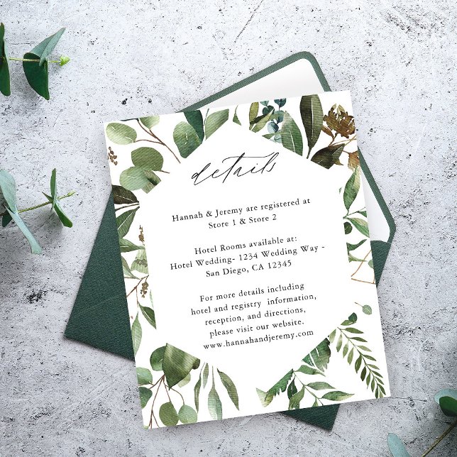 Information om Löv och eukalyptus Rustic Flygblad (Skapare uppladdad)