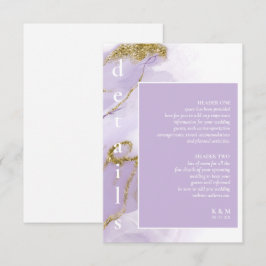 Information om Lux Bläck Lavender-Abstrakten ID990 Tilläggskort