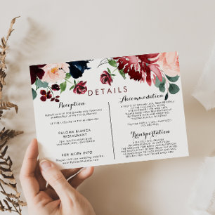 Information om Luxury Boho Colorful Blommigt Bröll Tilläggskort