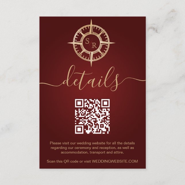 Information om målpassets kompass QR-kod Tilläggskort (Framsida)