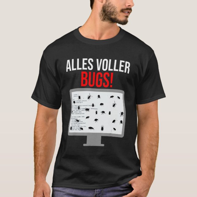 Information om Manar felsökning av Kryp-kodning Da T Shirt (Framsida)