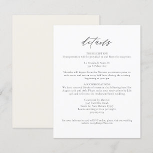Information om MARAH Elegant Modern Minimalist Brö Inbjudningar