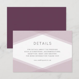 Information om Mauve Layered Geometric Mörk Lila Tilläggskort