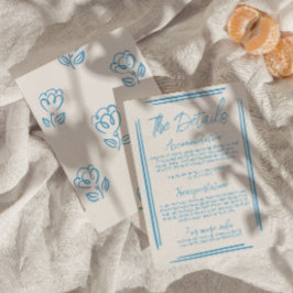 Information om Medelhavet Blue Hand plockade Bröll Tilläggskort