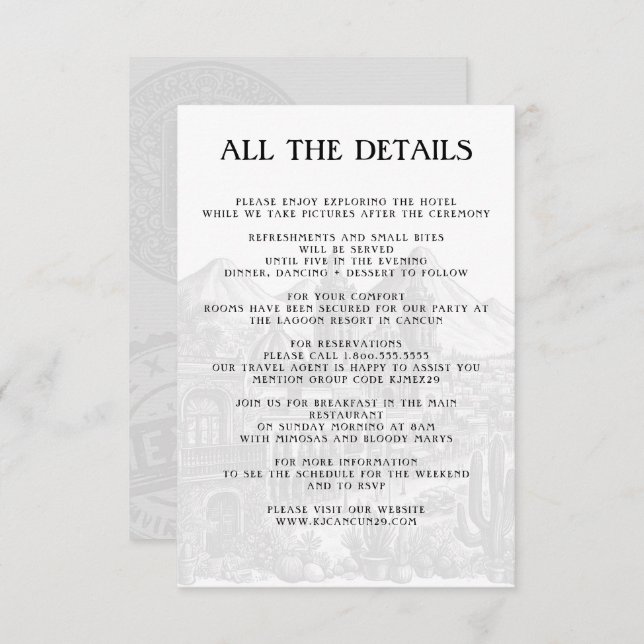 Information om Mexiko-pass Tilläggskort (Fram/baksida)