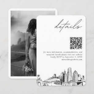 Information om Miami Destination Wedding QR-kod Sm Tilläggskort