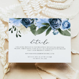Information om MILENA Dusty Blue Blommigt Garden W Inbjudningar