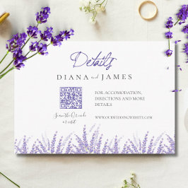 Information om Mini Calligraphy Qr Code Lavender B Tilläggskort