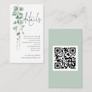 Information om Mini Eucalyptus skript QR Code Bröl Tilläggskort
