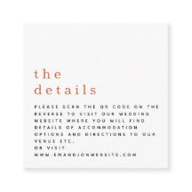 Information om MINI QR-koden Terracotta Bröllop