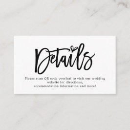 Information om Mini-skript QR-kod Bröllop Tilläggskort