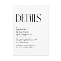 Information om minimal Chic Bröllop