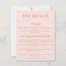 Information om minimal Teal Bröllop-inbjudan