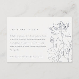 Information om minimal Waterlily Blommigt Sketch B Tilläggskort