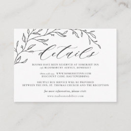 Information om minimalistisk Laurel Line Gren Bröl Tilläggskort