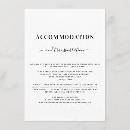 Information om minimalistisk modern Black & White Tilläggskort