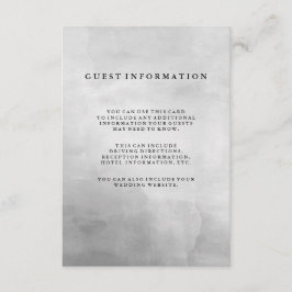 Information om minimalistisk modern Grått Watercol Tilläggskort