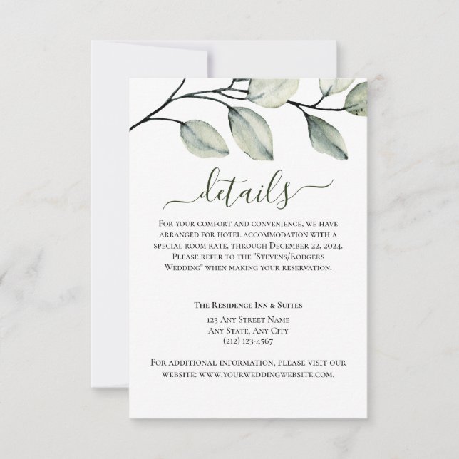 Information om minimalistisk modern Grönt och Vita (Framsida)