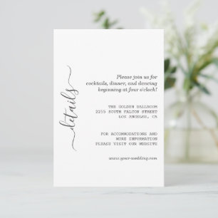 Information om minimalistisk modern kalligrafi i B Tilläggskort