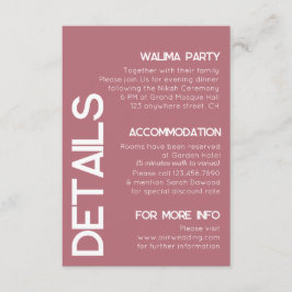 Information om minimalistiskt Ro Guld-typografi Br Tilläggskort