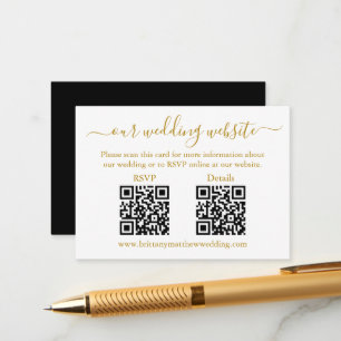 Information om minst 2 QR Bröllop OSA Guld Tilläggskort