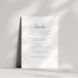 Information om minsta Bröllop för elegant Tilläggskort