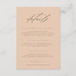 Information om minsta Peach Fine Art Blommigt Bröl Tilläggskort
