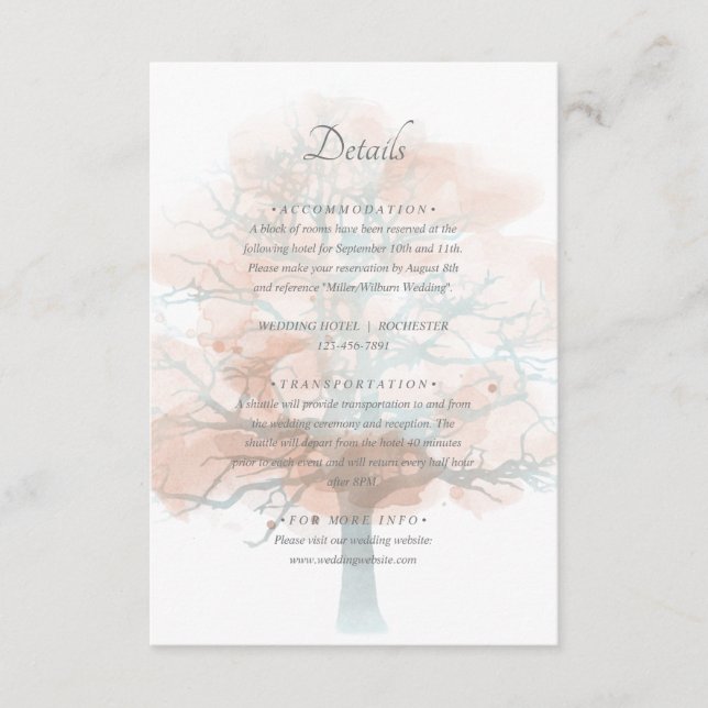 Information om Misty träd Tilläggskort (Framsida)