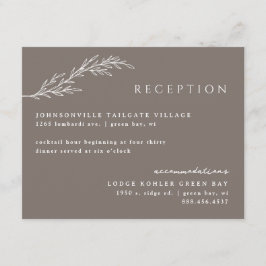 Information om Mocha Modern Stenciled Botanical Bl Tilläggskort