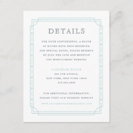 Information om Modern Art Deco Mint Aqua Gräns Brö Tilläggskort