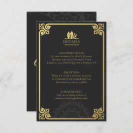 Information om modern Art Deco Svan Guld och Black Tilläggskort