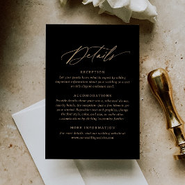 Information om Modern Black och Guld Calligraphy B OSA Kort
