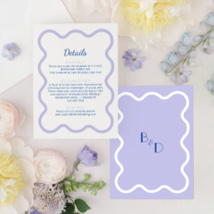 Information om Modern Blue Lavender Wave Scallop M Tilläggskort