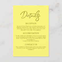 Information om Modern Butter Gult Bröllop