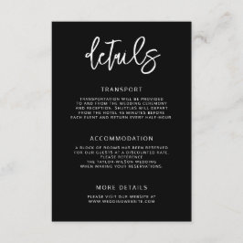 Information om Modern Contemporary Script Black Br Tilläggskort